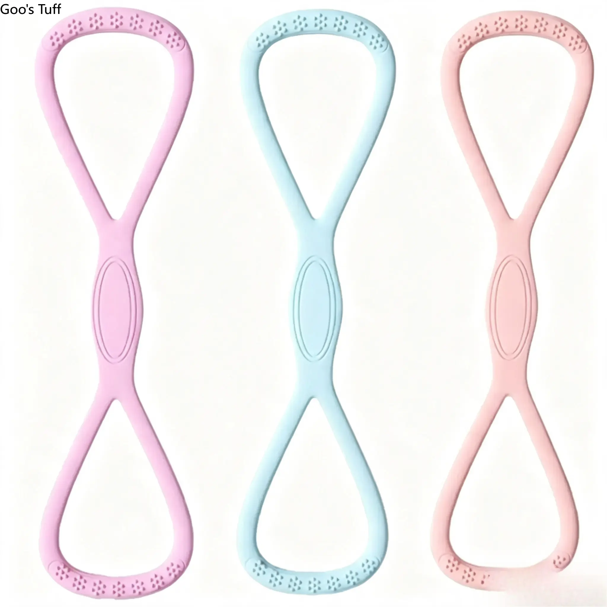 Figure 8 Yoga Resistance Band 35 LB Soft Silicone Exercise Band Quick Rebound Workout Band for Back Shoulder Legs Fitness Training
