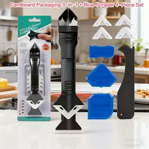 Silicone Caulking Tool, 3 in 1 Silicone Remover Multi Tool, Hand Tools, Glazing Compound Finishing Tool, Caulk Remover Tool, for Bathroom,Kitchen,Floor,Window,Sink Joint,Frames Seal,Caulking Nozzle Applicator Finishing Tool Set