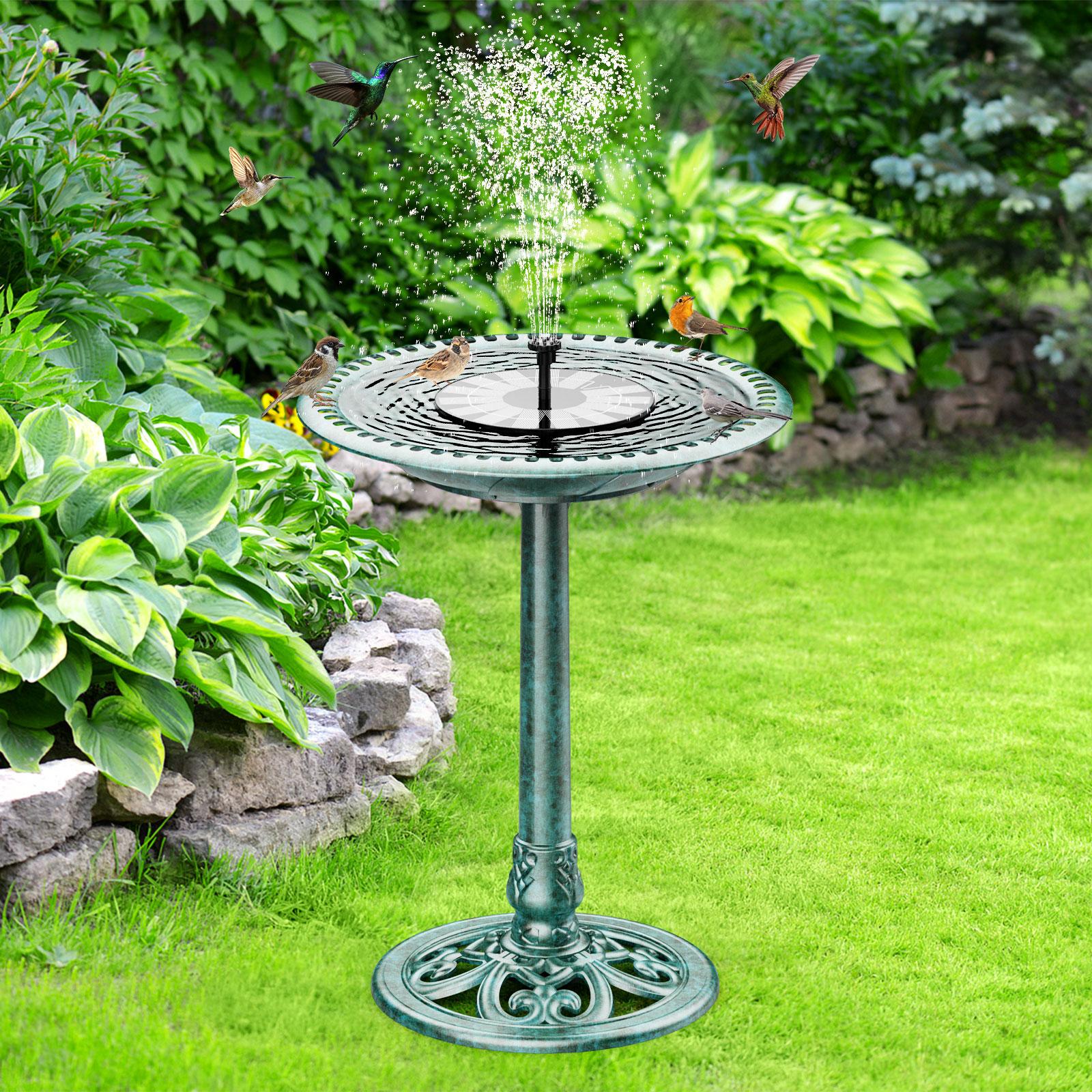 AISITIN Bird Bath Fountain For Garden/Outside, Outdoor Resin Decoration Bird Bath, Garden/Balcony Decor,Bird Drink Area, Vintage Yard Statue