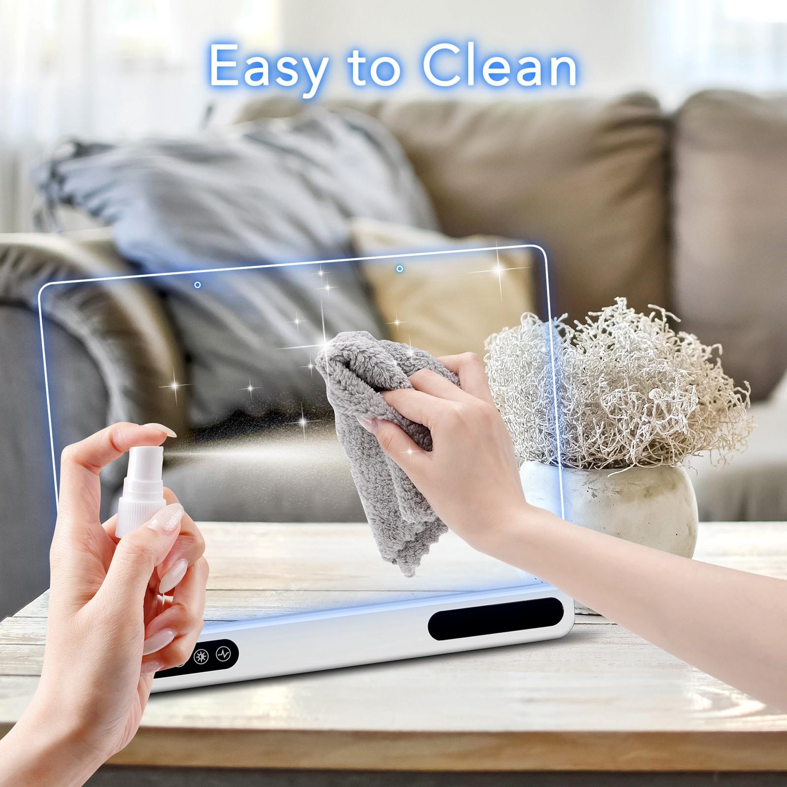 Rechargeable LED Acrylic Writing Board, 13.8x10.4 Inch Light Up Memo Board, 7 Colors, Includes 7 Markers, Home Office Christmas Gift