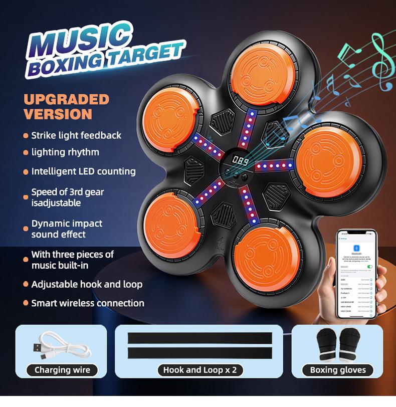 Smart Bluetooth-compatible Boxing Machine for Kids Aged 3+, Space-Saving Design, Precise Counting, Fun Fitness, USB PD Charging, Gift Idea