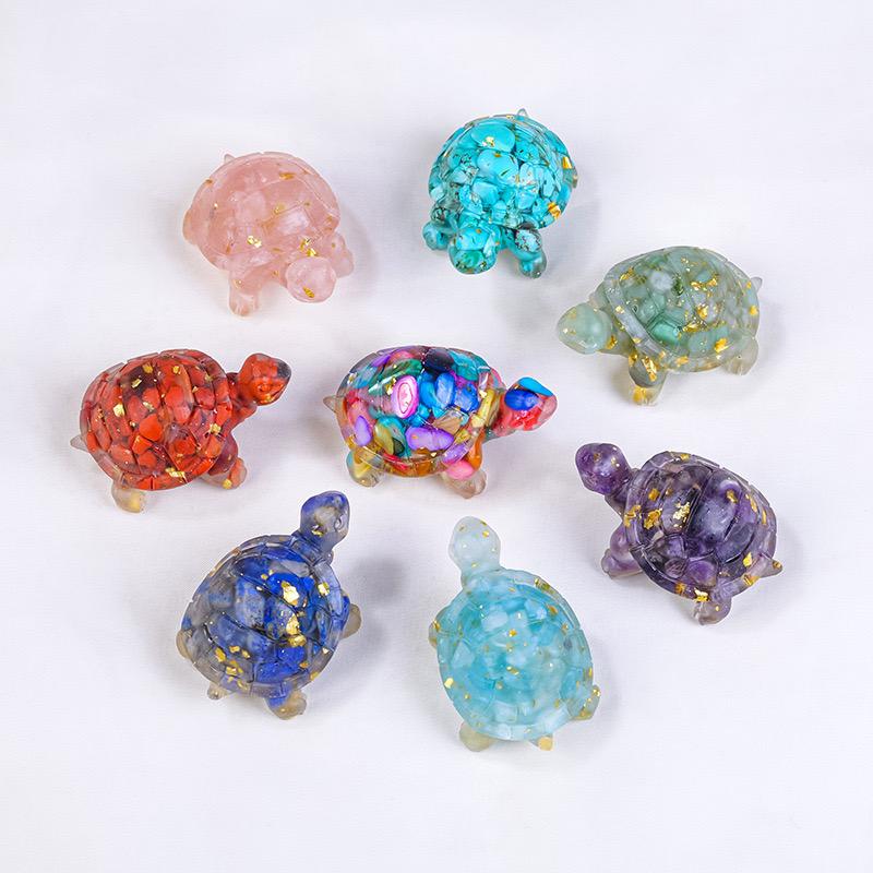 Crystal Chips Turtle Tortoise Home Decoration Natural Healing Crystal Gorgeous Stone Gemstone Jewelry Energy Love Girlfriend Boyfriend Souvenir Valentine Anniversary New Year Christmas Halloween Birthday Gift