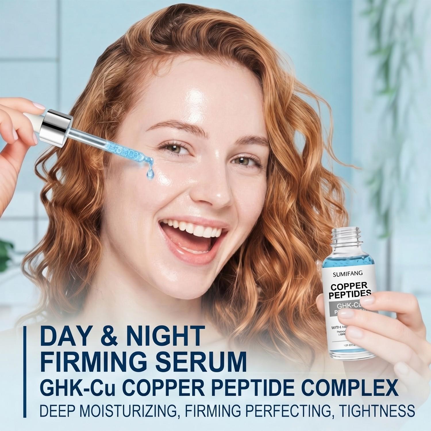 Ghk-Cu Serum for All Skin Types, Overnight Recovery, Firming & Hydrating, Sun Damage Repair, Soothes Sensitivity, Reduces Fine Lines, Mother's Day Gift