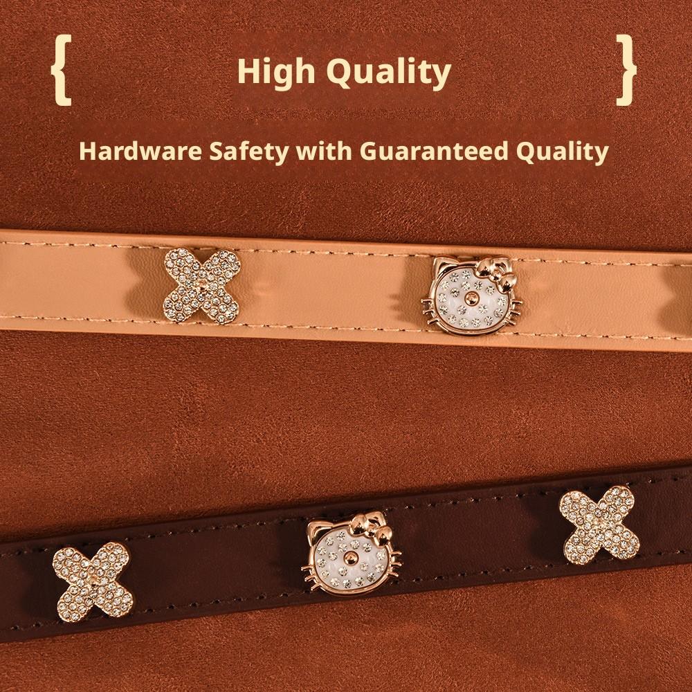 Leather Pet Collar for Small Dogs and Cats, Pearl and Rhinestone Design, Stylish Dog Harness Accessory, Elegant Cat Necklace