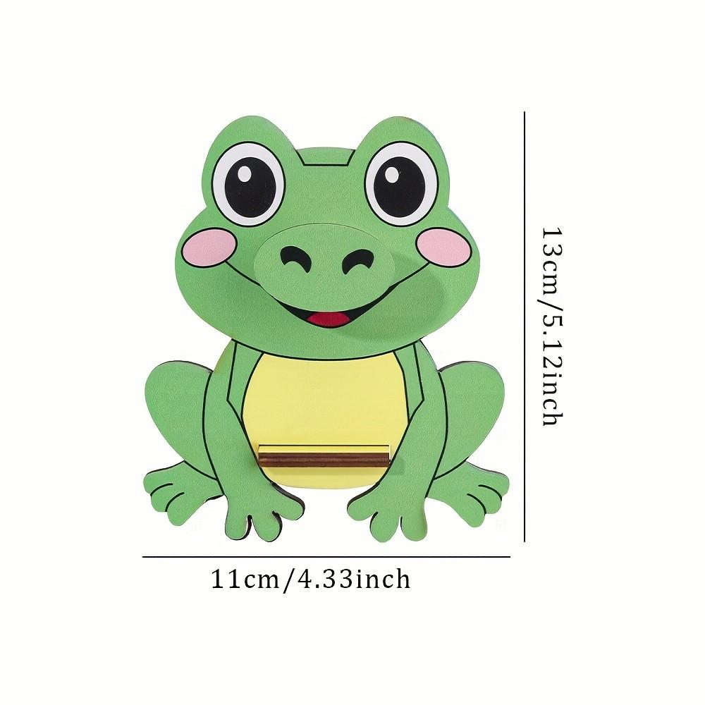 1 wooden glasses display stand - cartoon frog design, durable glasses stand, suitable for home and office decoration, cute frog glasses stand, frog decoration