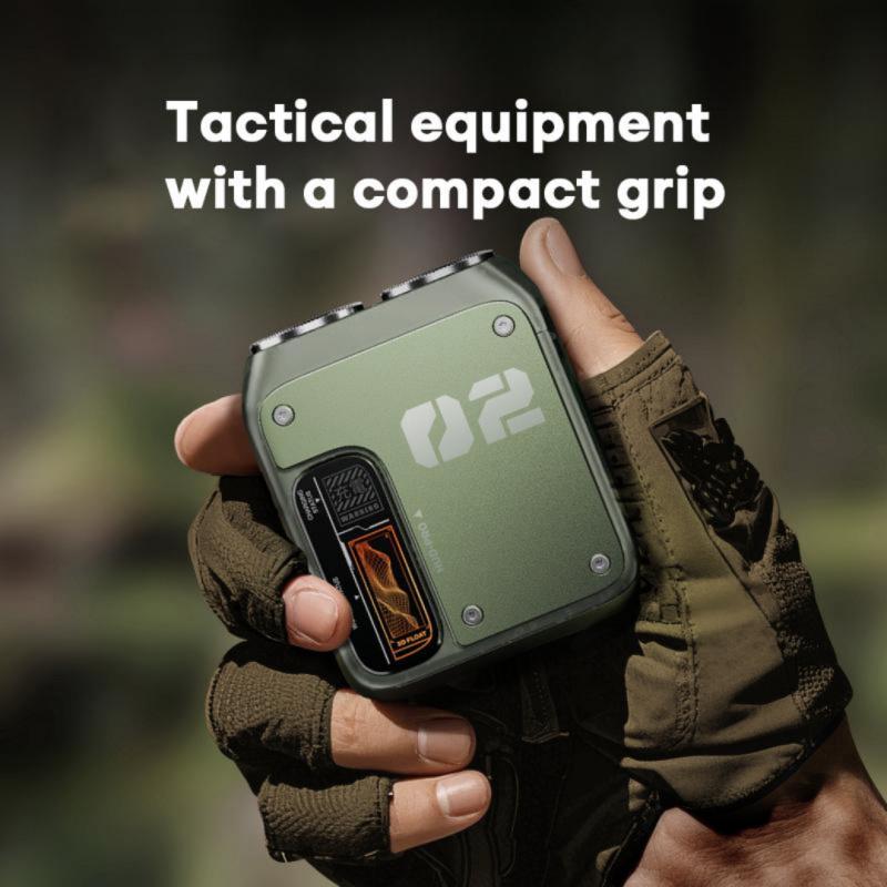 Mechanical shaver body alloy holographic energy display 3D dual ring blade red IPX7 portable tactical shaver Painless Precision Shaver can be washed all over the body, essential for winter, seasonal gift, Christmas gift, Cordless Waterproof Shaver