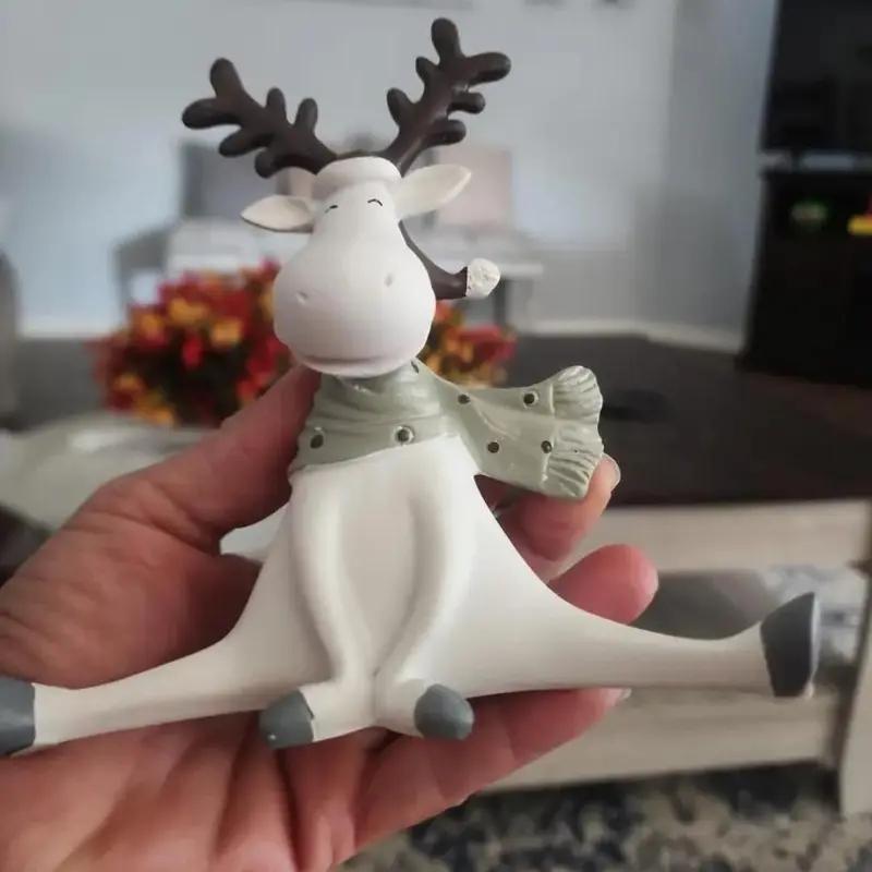Creative Deer Resin Sculpture, Modern Desktop Ornament, Resin Animal Sculptures, Home Nursery Coffee Shop Decor, Party Gift