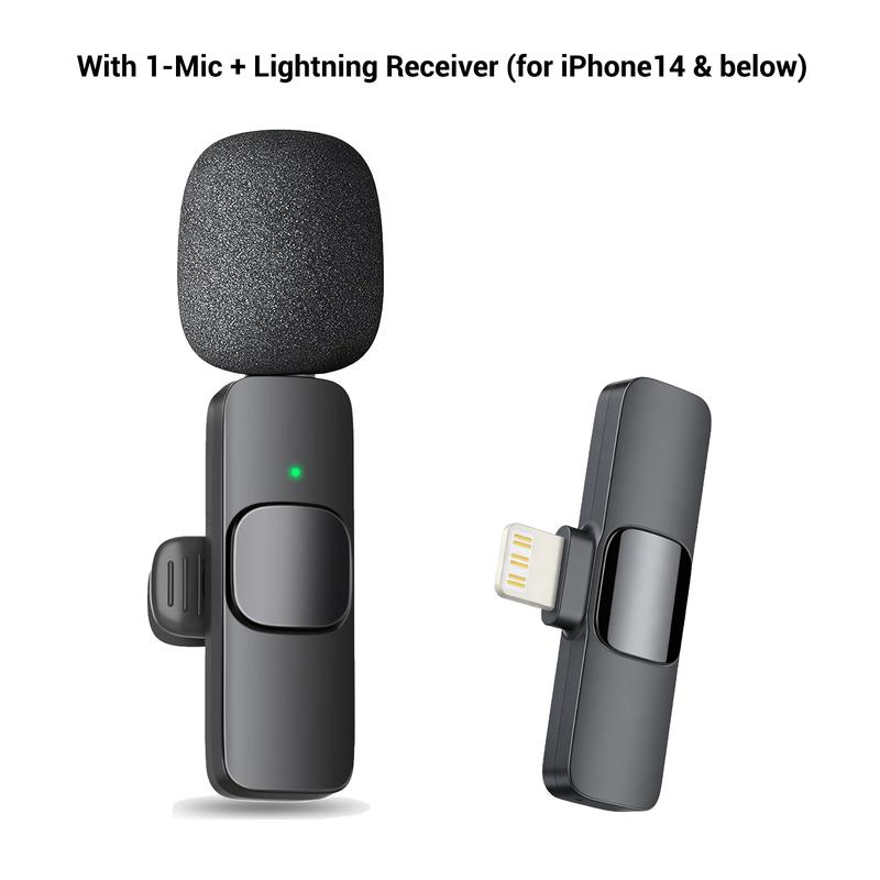 Wireless Lapel Microphone Noise Reduction for iPhone Android Plug-And-Play Professional Recording Phone Mic for Live Streaming Shorts Videos Tiktok Youtube Vlog Interview Online Classes Live Podcast Equipment