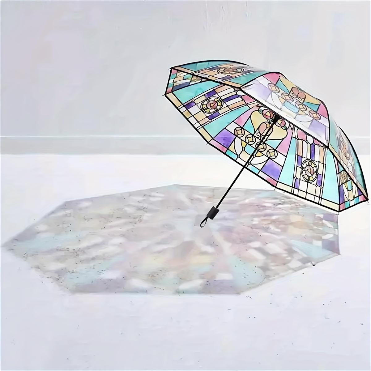 [Automatic Color Umbrella] Windproof Automatic Color Umbrella - Stylish Unisex Design with 8 Reinforced Ribs, Perfect Gift for Father's Day, Halloween, Christmas or Valentine's Day, Wind Resistant Umbrella