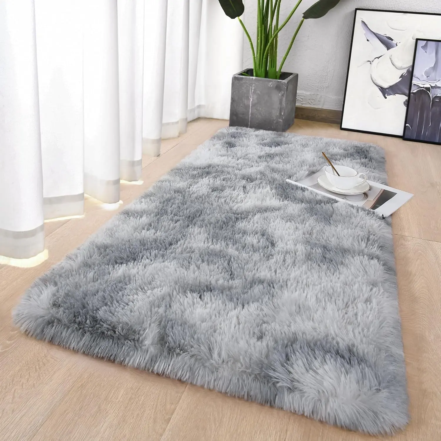 Grey and White