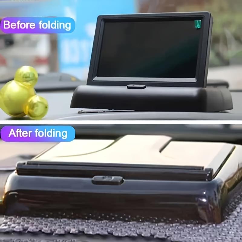 10.92cm Folding Monitor Ultra Clear HD Car Rearview Display 4LED Backup Camera Monitor Universal Kit with Wide Angle Viewing Reversing Parking SUV Pickup Camper Tractor,  Rearview System, Sleek Monitor, Portable Screen, Sturdy Mounting, Backup Camera