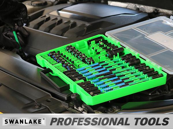 41-Piece Magnetic Nut Driver Set for Impact Drill Metric & SAE, Impact Socket Adapter, 2-IN-1 Ratchet Handle, Wing Nut Driver, Universal Socket, 1/4'' Quick-change Bit Holder