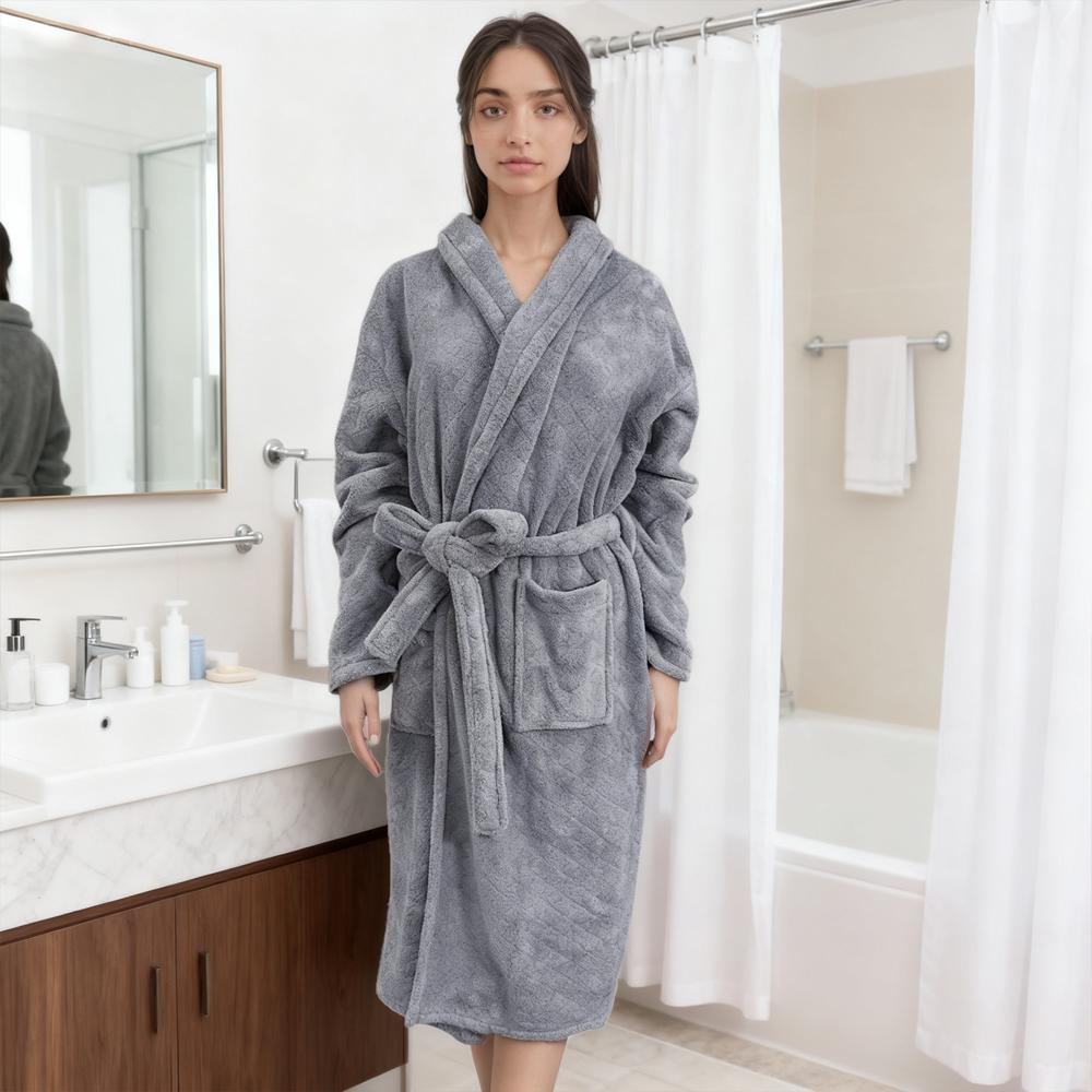 Large Size Women'S Bathrobe 120*150cm 350gsm Women'S Plus Thickened Coral Fleece Bathrobe Women'S Adult Bathroom Apron Women'S Bedroom Shawl Collar Bathrobe Suitable for Home Travel Sauna Spa, Wash Cloths for Bathroom