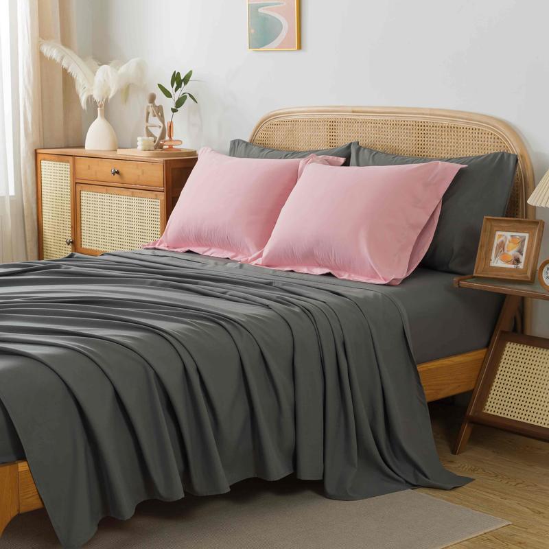 Cosybay 7-Piece Queen Size Comforter Set Orange Halloween Pumpkin Color Microfiber Bedding Set with Flat Sheet Fitted Sheet 4 Pillowcases Lightweight Luxurious Easy Care Machine Washable Christmas Bedding Soft And Breathable