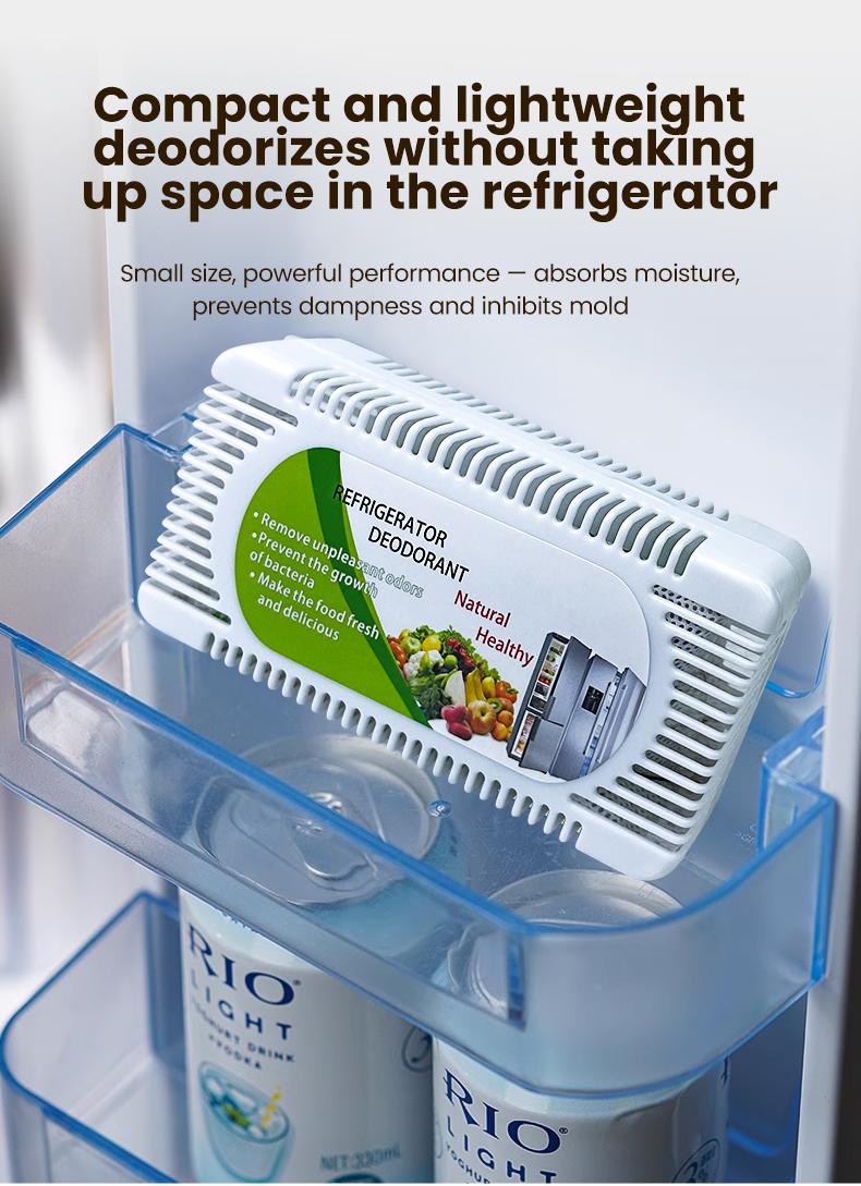 Reusable Fridge and Freezer Deodorizer Unscented Activated Carbon Formula Eliminates Odors Absorbs Moisture Ideal for Refrigerators Freezers Coolers Closets and Trash Can Long-Lasting Performance Universal Fit Extended Food Freshness
