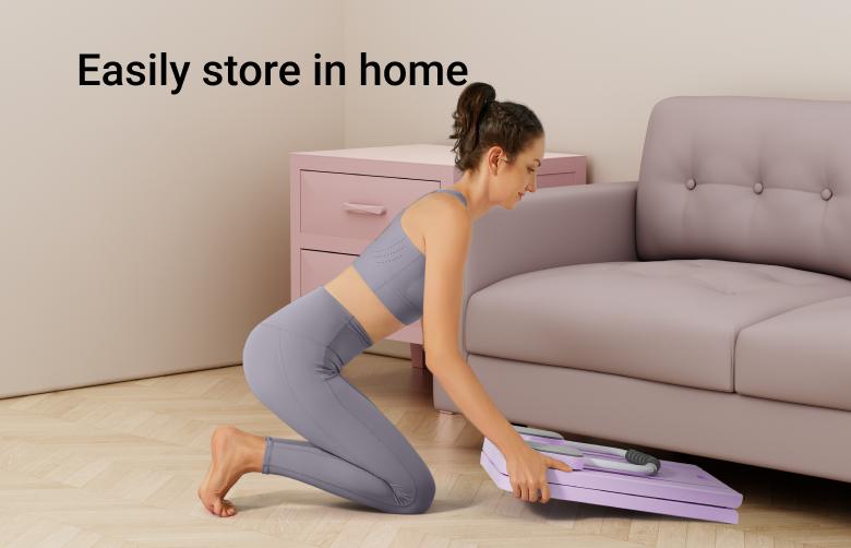 UMAY Pilates Board with Yoga Socks - Pilates Equipment Set, Multifunctional Foldable Home Pilates Board, 5-in-1 Pilates Skateboard