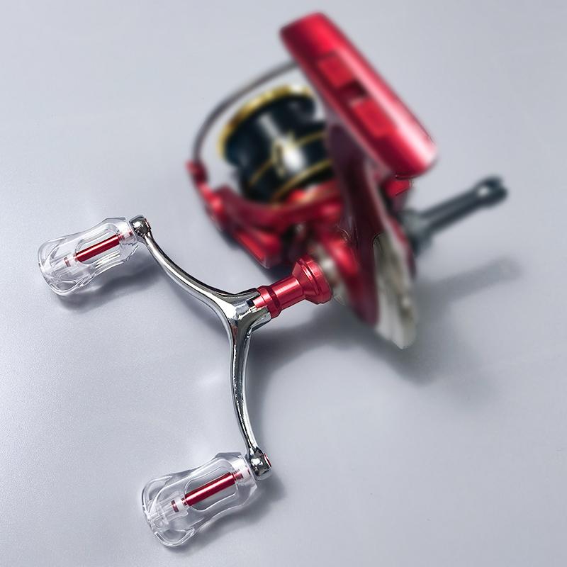 Fishing Spinning Reel Handle, Double Rocker Arm with Multiple Colors, Lightweight Design for Lure Fishing  Aluminum alloy hexagon