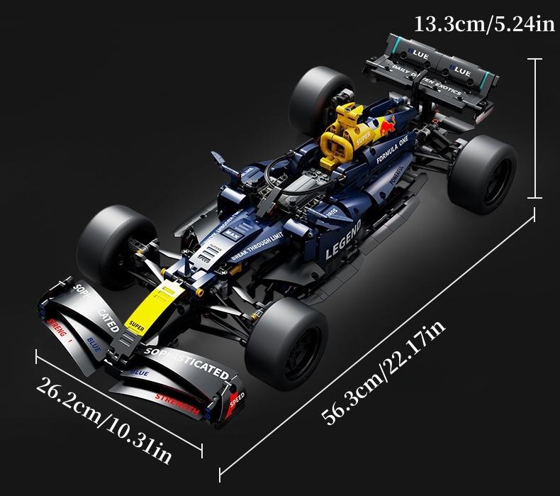 1:10 Classic Formula One F1 Building Model Set, Movie Inspired Bricks, Customizable Tech Toy, Adult Kids Holiday Gift, High Detail Collectible