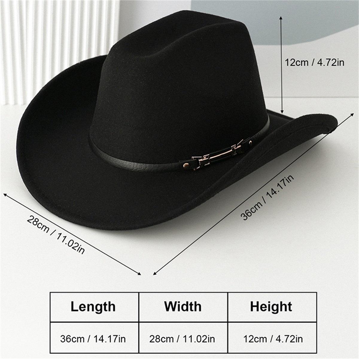 Cowboy Hats for Women and Men with Wide Brim Felt Western Hats for Cowgirls and Cowboys