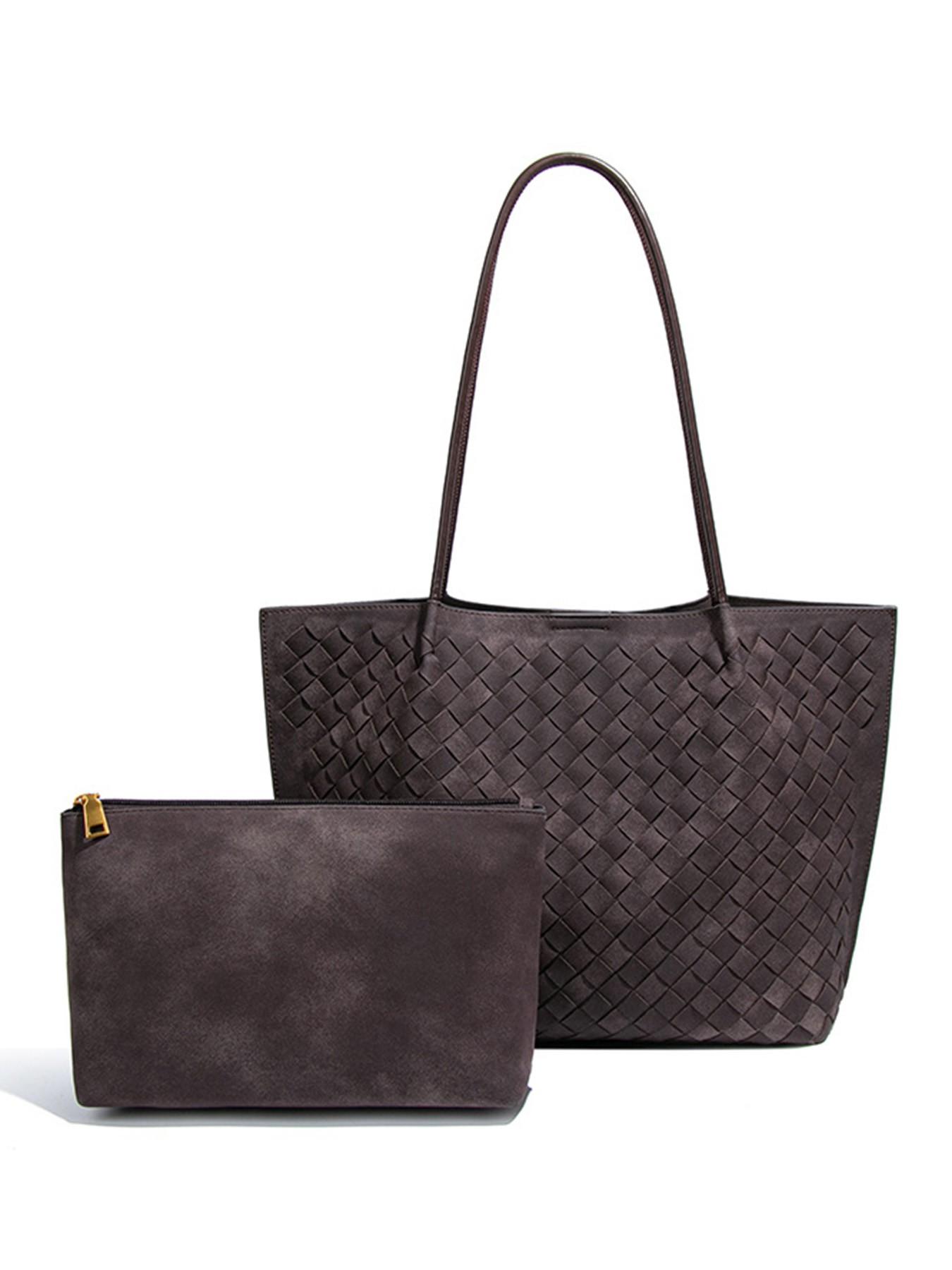 High-Quality Handwoven Underarm Tote Bag, Unique Lightweight Shoulder Bag, Marled Style Woven Tote, Large Capacity Commuter Bag, Daily Use