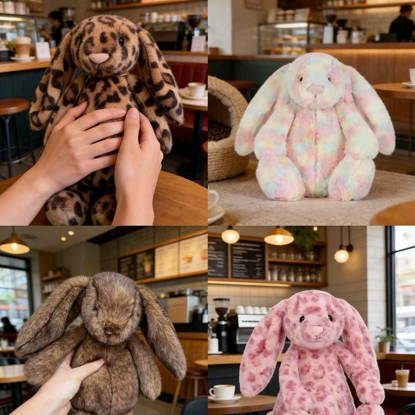 Easter Bunny Plush Toy, Limited Edition Leopard Print Rabbit Doll, Soft and Comfortable, Perfect Gift for Girls, Birthday Present