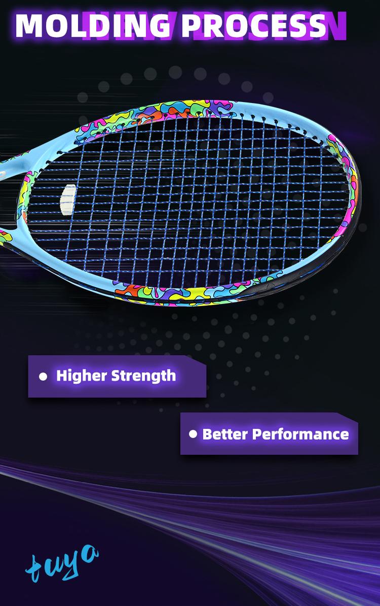 2026 Upgraded Model Doodle 2.0, Professional Carbon Tennis Racket 105in² Oversized Defensive Control | Pre-strung 50-60lbs | Empty Racket 280g Plus or minus 10 grams | Dazzling Graffiti Design | Suitable For Major Players