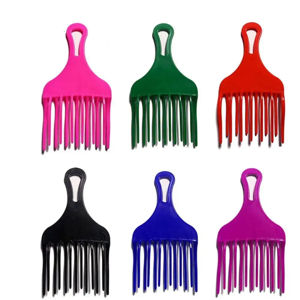 Big Tooth Comb Plastic Double-layer Hair Styling Tool Highlighting Hair Fork Hairdressing Comb Hair Dyeing Cutting Coloring