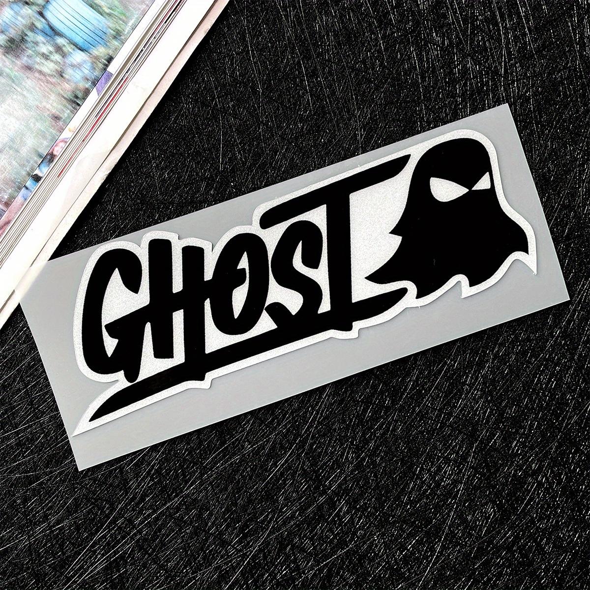 1PC Waterproof vinyl sticker decal for motorcycles and cars, featuring a ghost design, perfect for your motorcycle windshield and body, Motorcycle Stickers, Waterproof Vinyl Decals