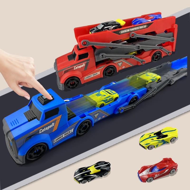 5pcs Deformation Launch Car Set, Foldable Track Vehicle, Storage Cars, Extensible Tracks, Multiple Colors, Boys Toy Gift