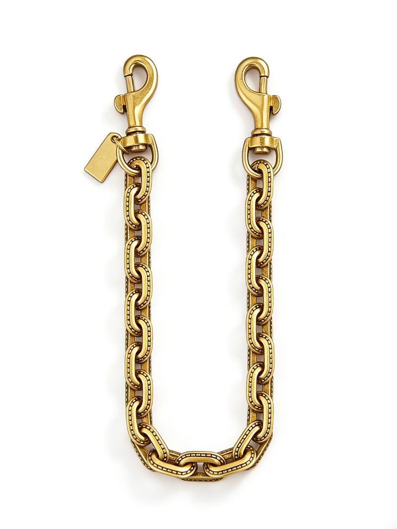 Exquisite and compact popular versatile chain, retro bag decoration shoulder chain with embossed design, detachable, lightweight and easy to carry, fashionable shoulder strap chain, can be held in hand, Wallet Chain