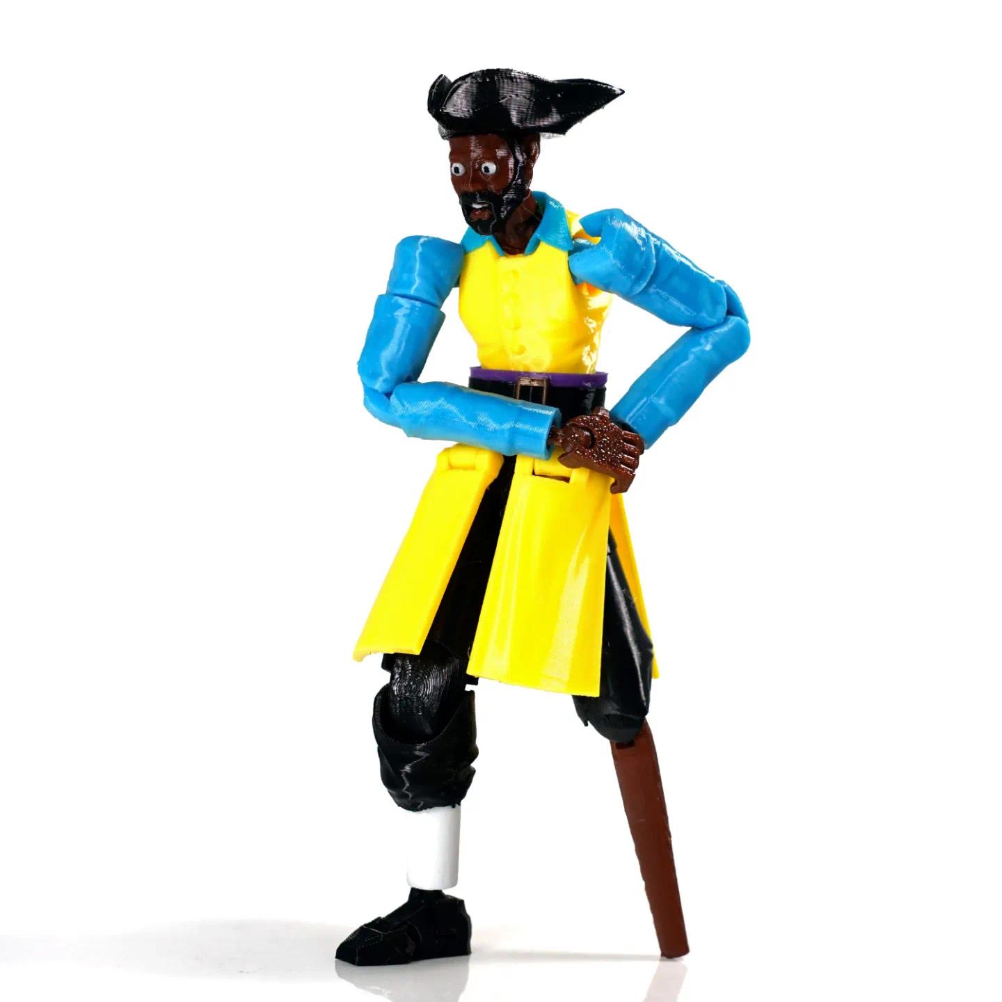 Super 3D 3D Printed Backrooms Pirate Clark Action Figure Backrooms Dummy13 T13 Multi-Jointed Action Figure Toys