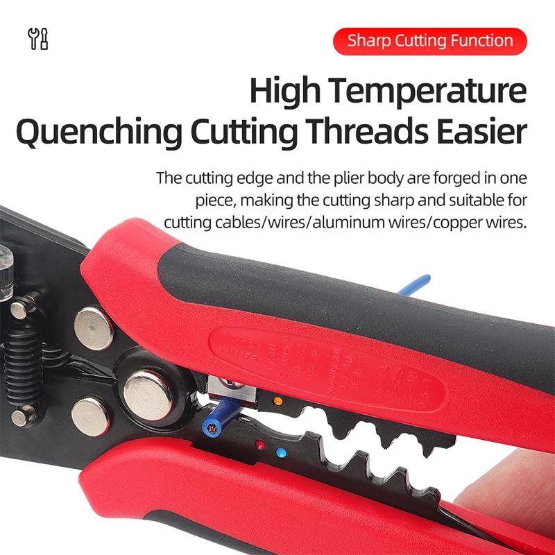 Three-In-One Multifunctional Automatic Wire Stripper Tool, Mechanical Repair, Men's Work Equipment, Building Tools, Cable Cutter, Multi-Function Pressing, Wirecutters