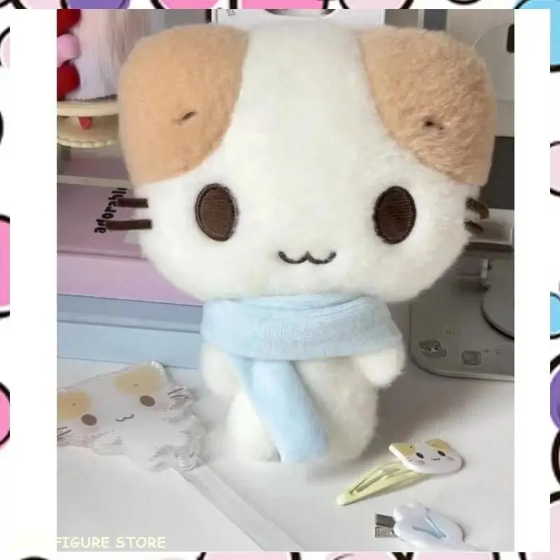 Masyumaro Fluffy Fuwa Nyanko Cat Plush Keychain Charm Keychain Kawaii Anime Women Bag Keychains Mascot Keyring Keyholder Custom