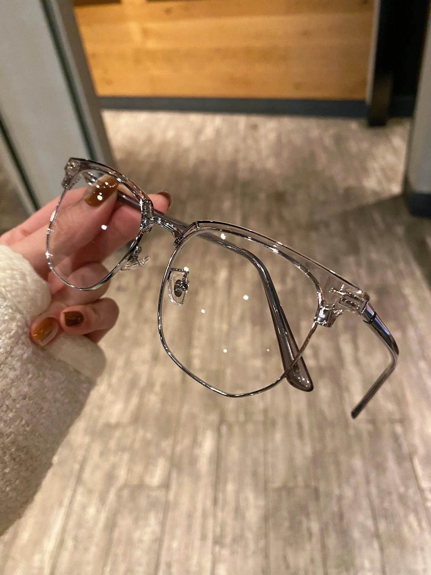 Frozen Series Blue Light Blocking Glasses Retro Clear View for Eye Protection Computer Vision Glasses Men Women Computer Gaming Glasses Rectangle TR90 Frame Anti Eyestrain UV 400 Stylish Lentes Classic Summer Eyewear - Eyeglasses Set