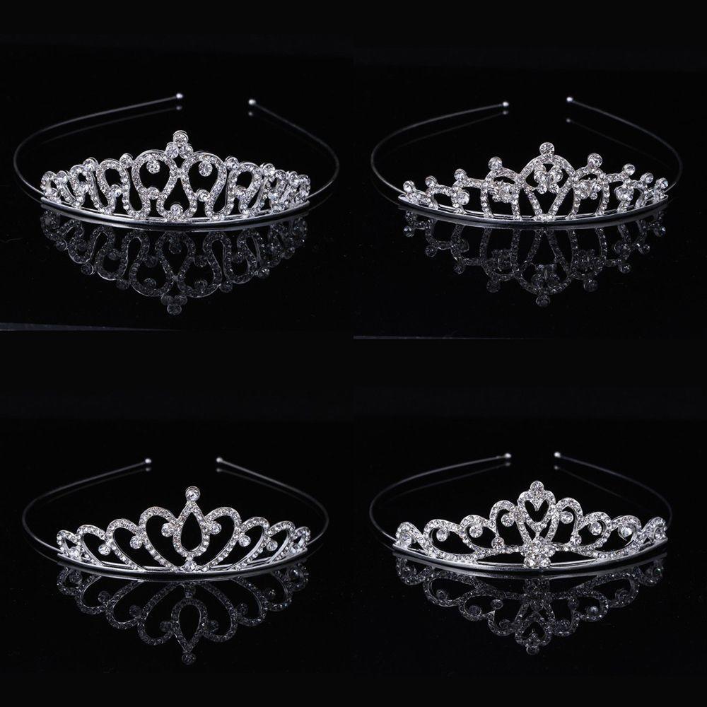 Rhinestone Royal Queen Princess Crown Crystal Wedding Tiaras for Women Headband Bride Hair Accessories Fashion Hair Jewelry
