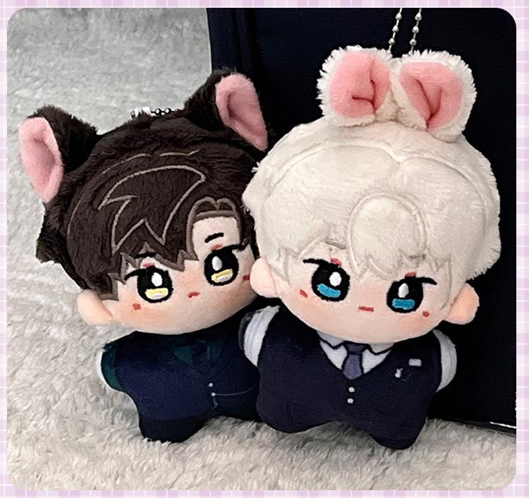Love and deepspace; Anime Keychain Cosplay Rafayel; Xavier; Zayne; Accessories Plush Doll 10cm Soft Mini Plushie Dolls Pendant
