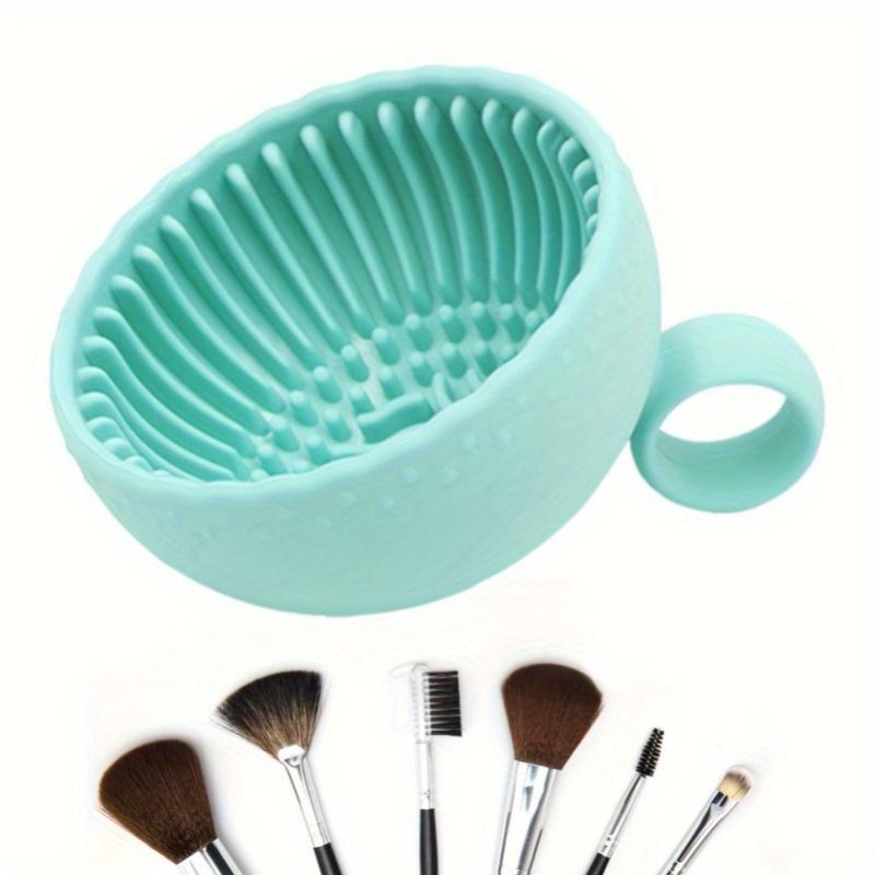 1pc Silicone Makeup Brush Cleaner Bowl - Makeup Brush Cleaning Mat - Soft, Gentle, and Effective Brush Cleaning Solution for Eyebrow, Facial, Brow, Blush, and Eye Brushes