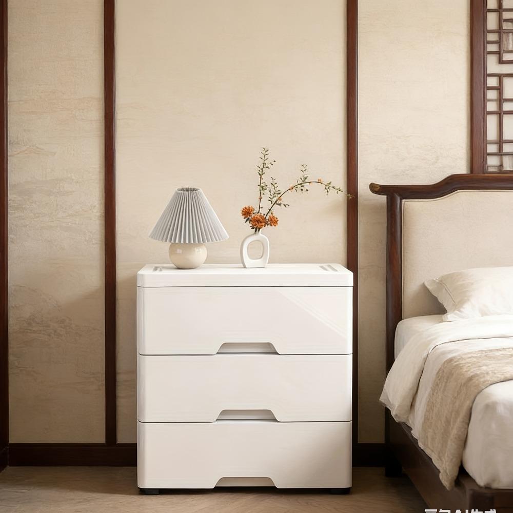 Household drawer-style movable storage cabinet, waterproof and moisture-proof stackable storage box, multi-purpose organizer suitable for all seasons. Ideal for storing clothes in the bedroom and documents in the office.