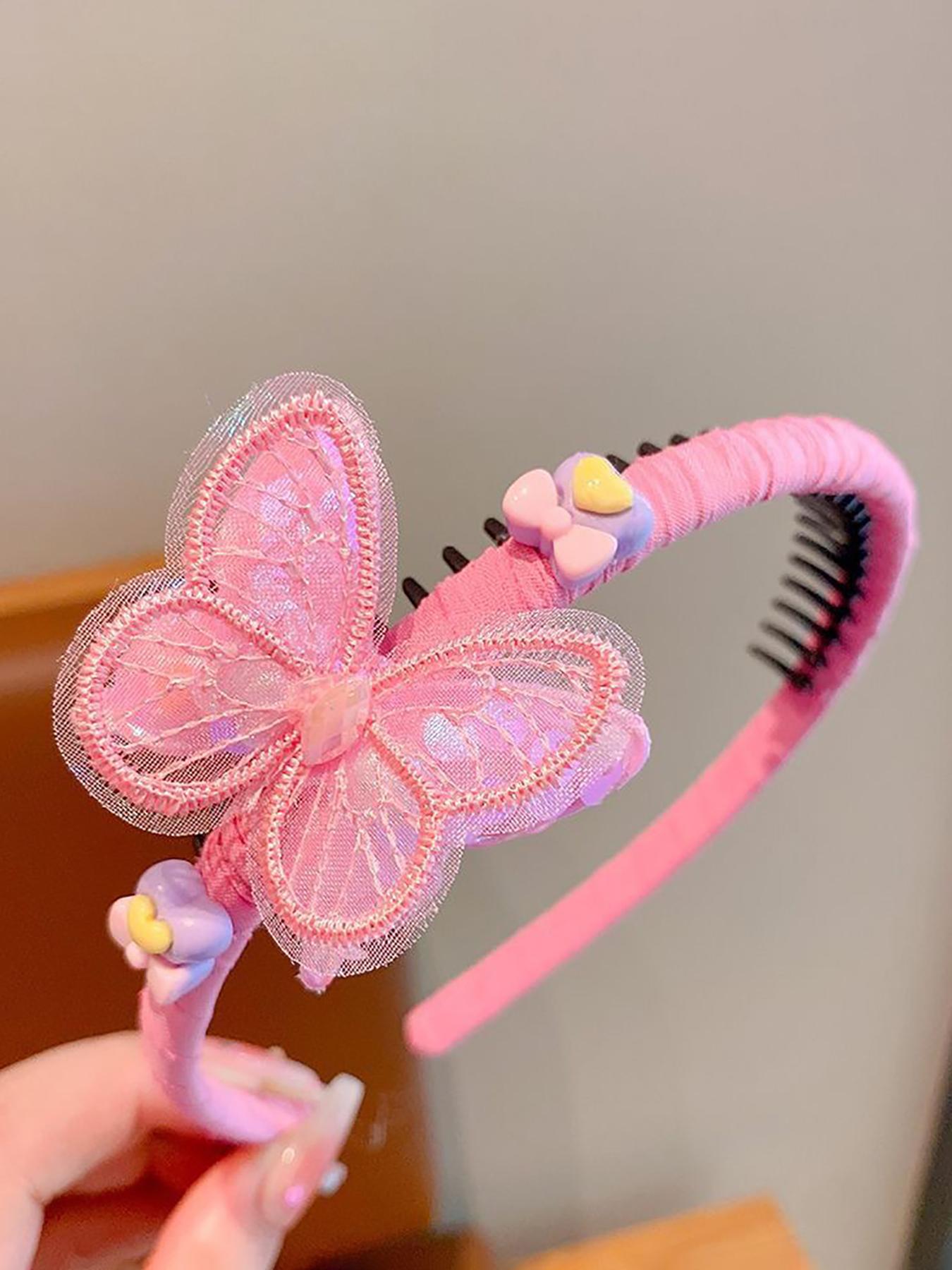 Cute Butterfly & Flower & Heart Design Hair Hoop, Colorful Sequin Decor Hair Hoop, Non-slip Headbands, Fashion Hair Accessories for Girls & Women, Unique Gifts for Women, Abs Material