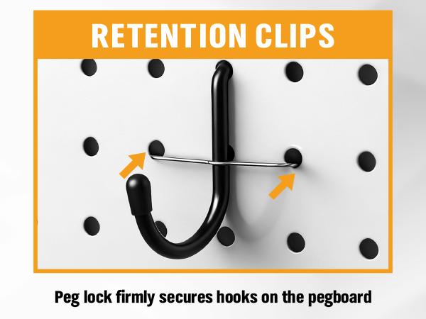 286-Piece Extra Thick Pegboard Hooks Set, 1/4" Heavy Duty Black Peg Board Organizer Accessories with Bins, Metal Pegboard Accessories with Pegs Lock, Peg Board Hooks for Hanging
