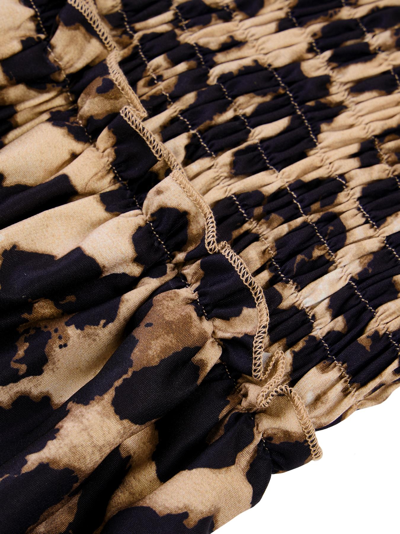 Plus Size Christmas Women's Clothing Elegant Leopard Print High Waist Long Skirt, Plus Size Women's Fall Fashion, Fitted Woven Fabric, Modest Style, Womenswear, Bottom