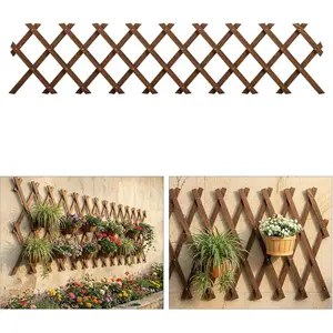 Expandable Garden Trellis, 13.1" x 67" Trellis for Climbing Plants Outdoor, Wooden Lattice Fence Wall Panel Lattice Panels for Outside, for Climbing Plants Vine Ivy Rose Cucumbers Clematis（1PC）