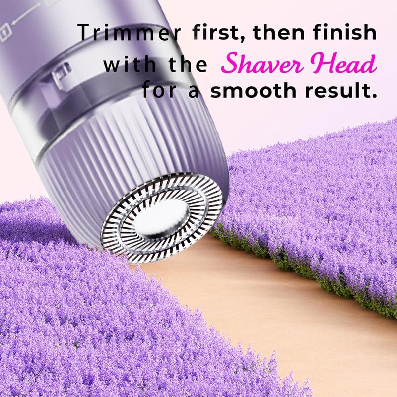 Electric Hair Removal Tool, 1 Box Rechargeable 2 in 1 Body & Facial Hair Removal Dual Head, Waterproof Hair Removal Machine for Armpits and Legs