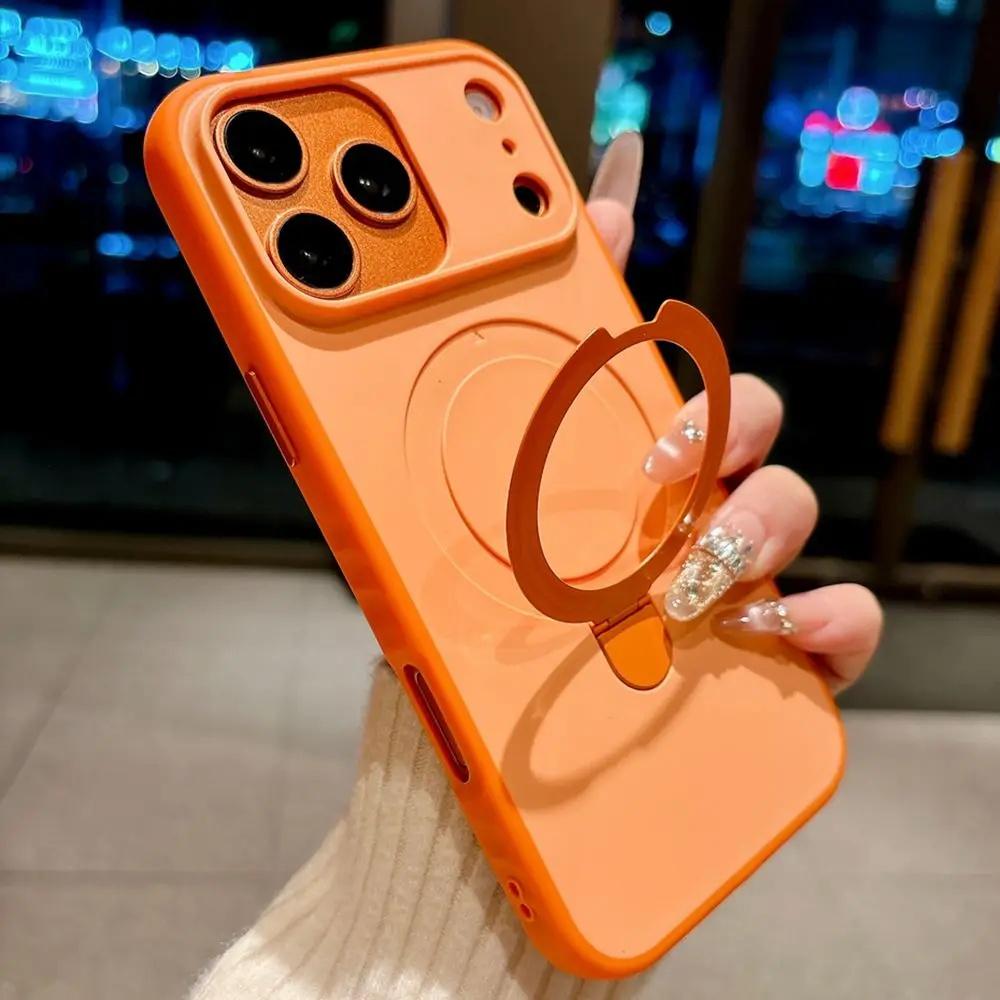 Shockproof Magnetic Phone Case with Metal Stand for iPhone Series, Multi-Model Fits iOS 17 Air/17/16/15/14/13/12 Pro Max Plus, Non-Slip TPU Plastic Cover, Mobile Phone Accessories,back to school,back to school haul