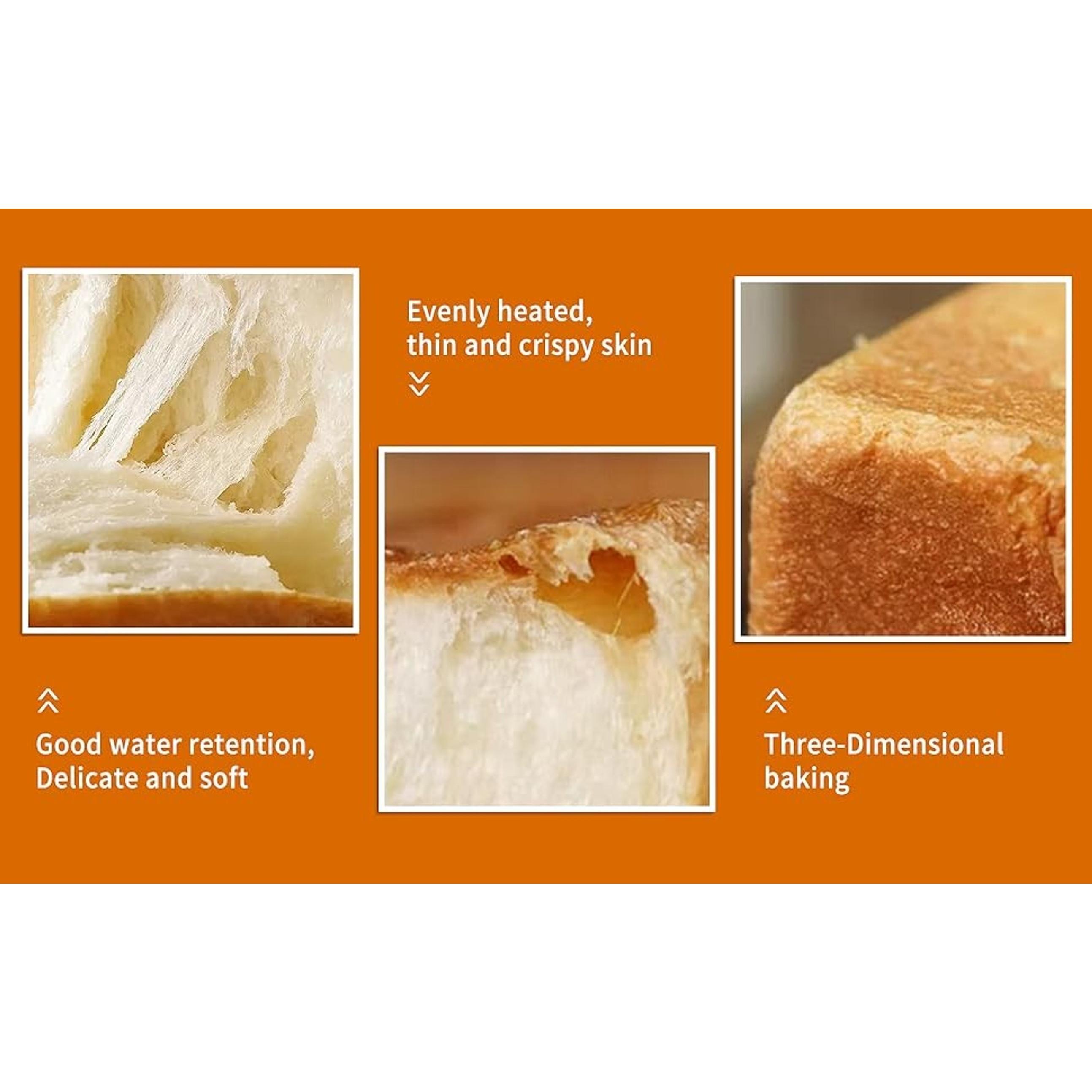 2 Pack Pullman Loaf Pan with Lid, 13x4 & 9x4 inch (2.2 lb & 1 lb Dough Capacity), Non-Stick Sandwich Bread Loaf Pan for Homemade Baking Bread, Gold