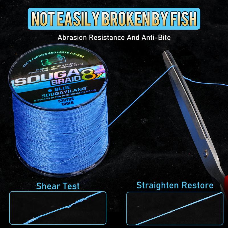Sougayilang Braided Fishing Line - 320 Yards, Pro Grade Performance for Saltwater & Freshwater- Sougayilang Braid,Tackle Accessories
