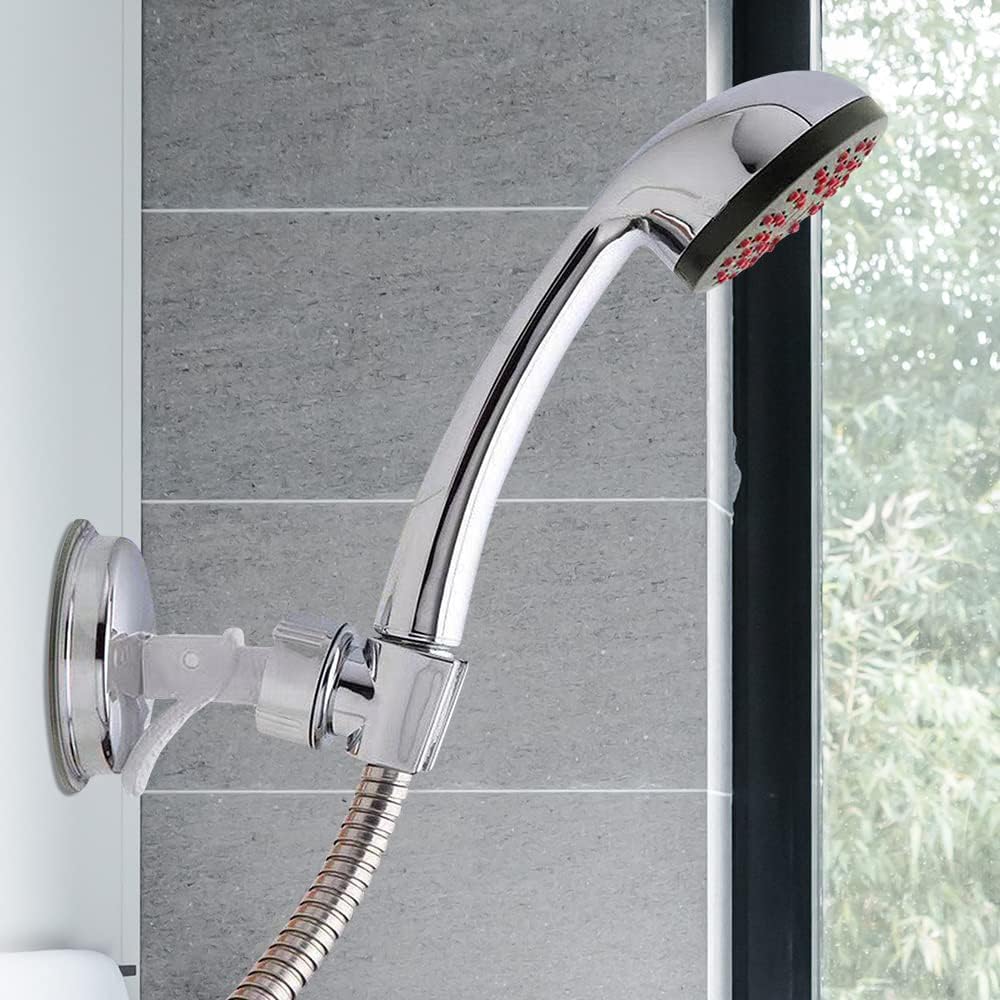 Shower Holder Suction Cup Shower Holder, 2 Pack | Adjustable Height Wall Mount Shower Wand Holder Bracket ABS, Removable Handheld Shower Holder Shower Holder Suction Cup Shower Holder, 2 Pack | Adjustable Height Wall Mount Shower Wand Holder Bracket ABS, Removable Handheld Shower Holder