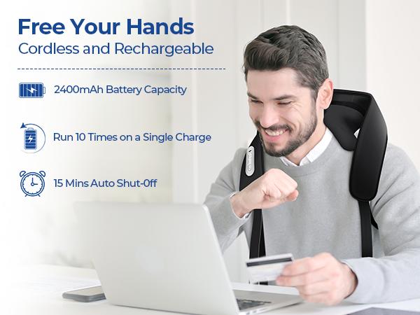 KingPavonini Neck New upgraded neck and shoulder massager, the sixth generation 6D Shiatsu massage the trapezius muscle, deep tissue, relieve neck and shoulder pain Comfort with Adjustable Width and Voice Prompt, Wireless Back Massager with Heat KingPavonini Neck New upgraded neck and shoulder massager, the sixth generation 6D Shiatsu massage the trapezius muscle, deep tissue, relieve neck and shoulder pain Comfort with Adjustable Width and Voice Prompt, Wireless Back Massager with Heat