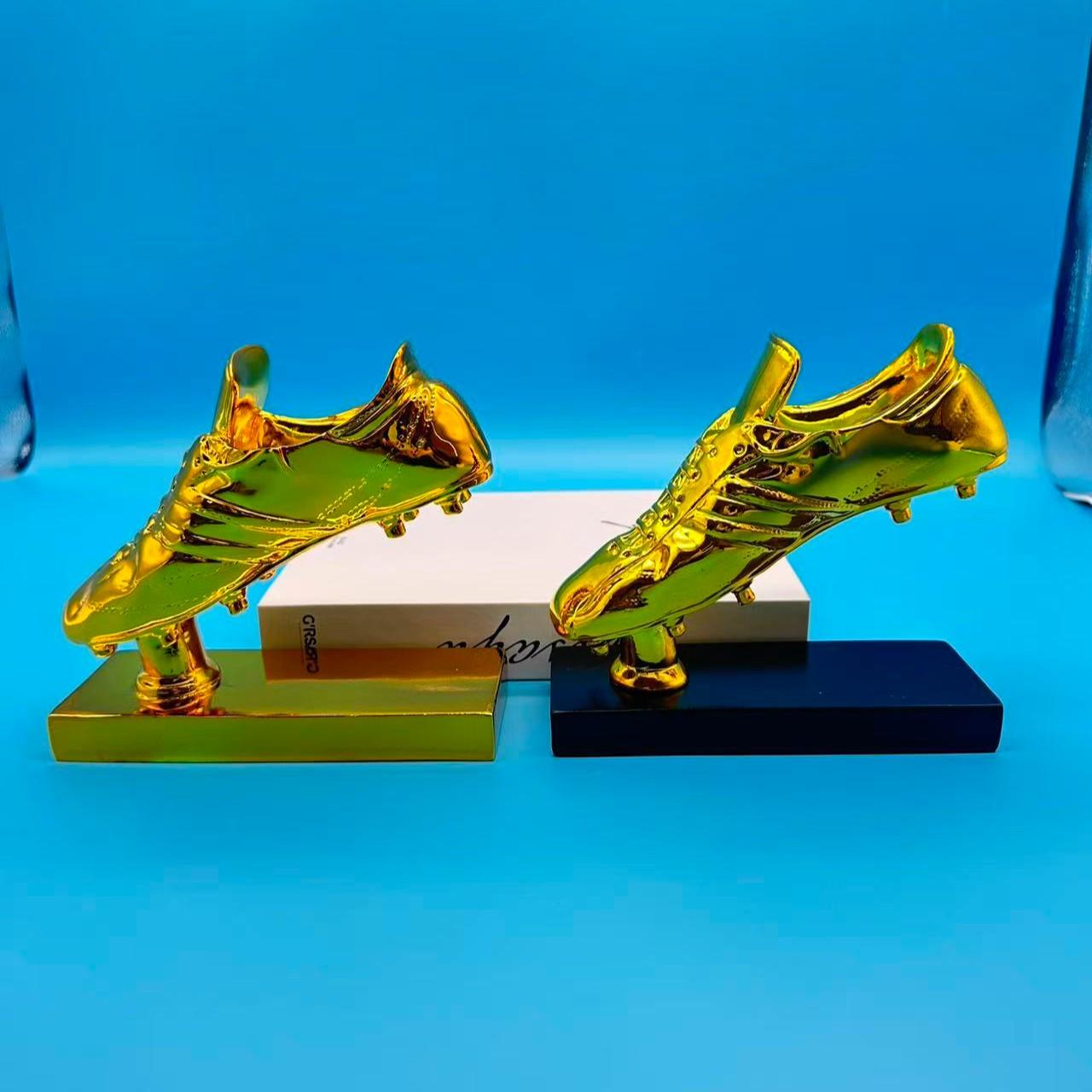 Golden Boot Award Trophy Model, Football Match Trophy Souvenir, Fan Collectible Ornament, Not Plated with Precious Metal