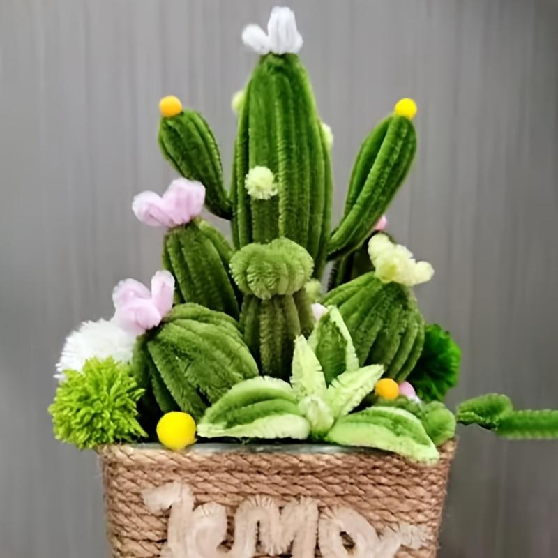 100PCS Felt Stick Handmade Material, Accompanied By Video Tutorials And Flower Buds, Used For DIY Art And Creative Crafts Party Decoration, Art Projects, Handmade Decoration, Decorative Stems, Craft Supplies